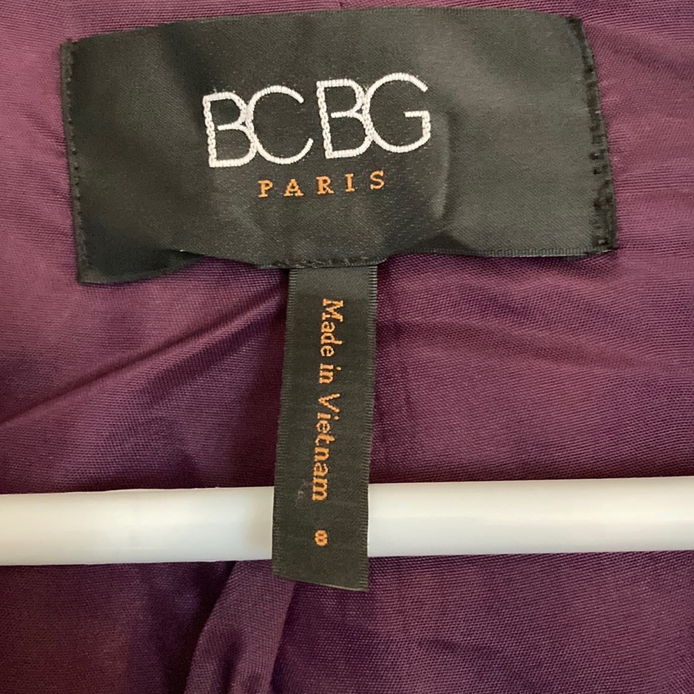 BCBG Paris purple tweed jacket